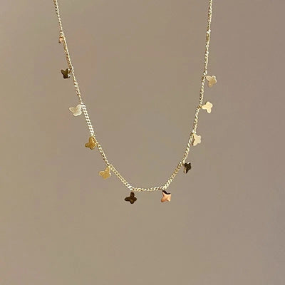 Schmetterling Kette Gold wasserfest