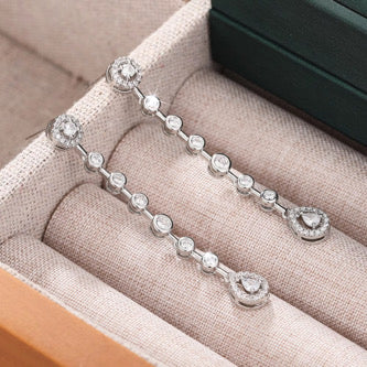 Damen Silber Ohrringe 5 cm lang hochwertig qulität