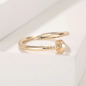 Einstellbare Damen Ring 18 k vergoldet