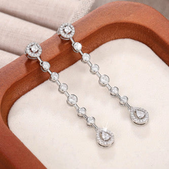 Damen Silber Ohrringe 5 cm lang hochwertig qulität