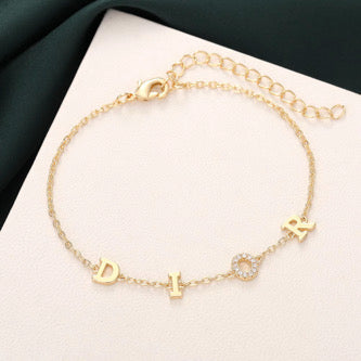 Damen Armband Edelstahl 18k vergoldet