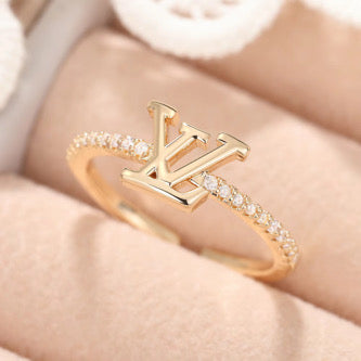 Damen Ring Verstellbar 18k vergoldet
