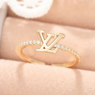 Damen Ring Verstellbar 18k vergoldet