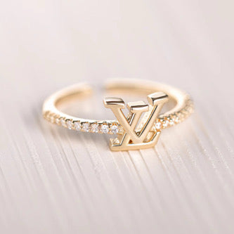 Damen Ring Verstellbar 18k vergoldet