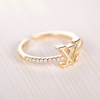 Damen Ring Verstellbar 18k vergoldet