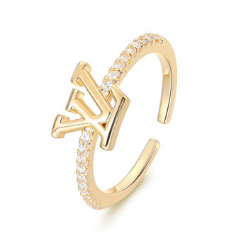 Damen Ring Verstellbar 18k vergoldet