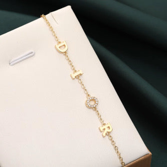 Damen Armband Edelstahl 18k vergoldet