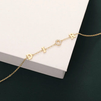 Damen Armband Edelstahl 18k vergoldet