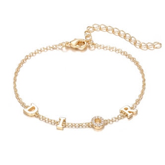 Damen Armband Edelstahl 18k vergoldet