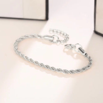 Silber Armband Edelstahl Wasserfest