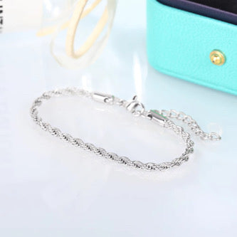 Silber Armband Edelstahl Wasserfest