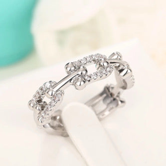 Einstellbare Ring 18k. Vergoldet Zirkonia Ring