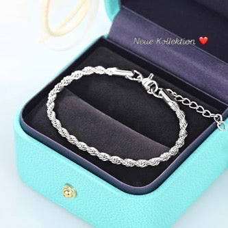 Silber Armband Edelstahl Wasserfest