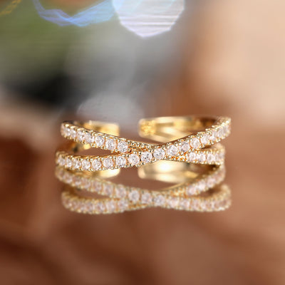 Verstellbare Ringe 18k vergoldet