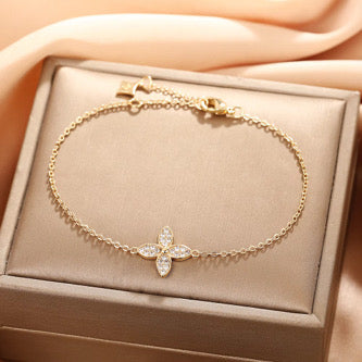 Damen Gold Armband Edelstahl 18 vergoldet