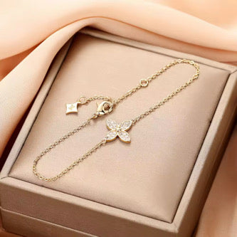 Damen Gold Armband Edelstahl 18 vergoldet
