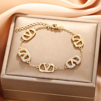Damen Armband 18k vergoldet 100% wasserfest