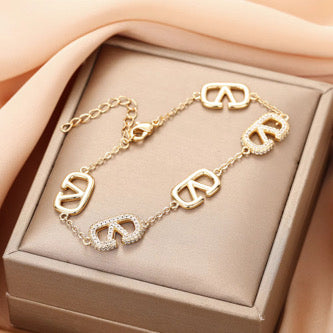 Damen Armband 18k vergoldet 100% wasserfest