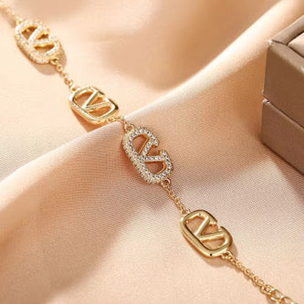 Damen Armband 18k vergoldet 100% wasserfest