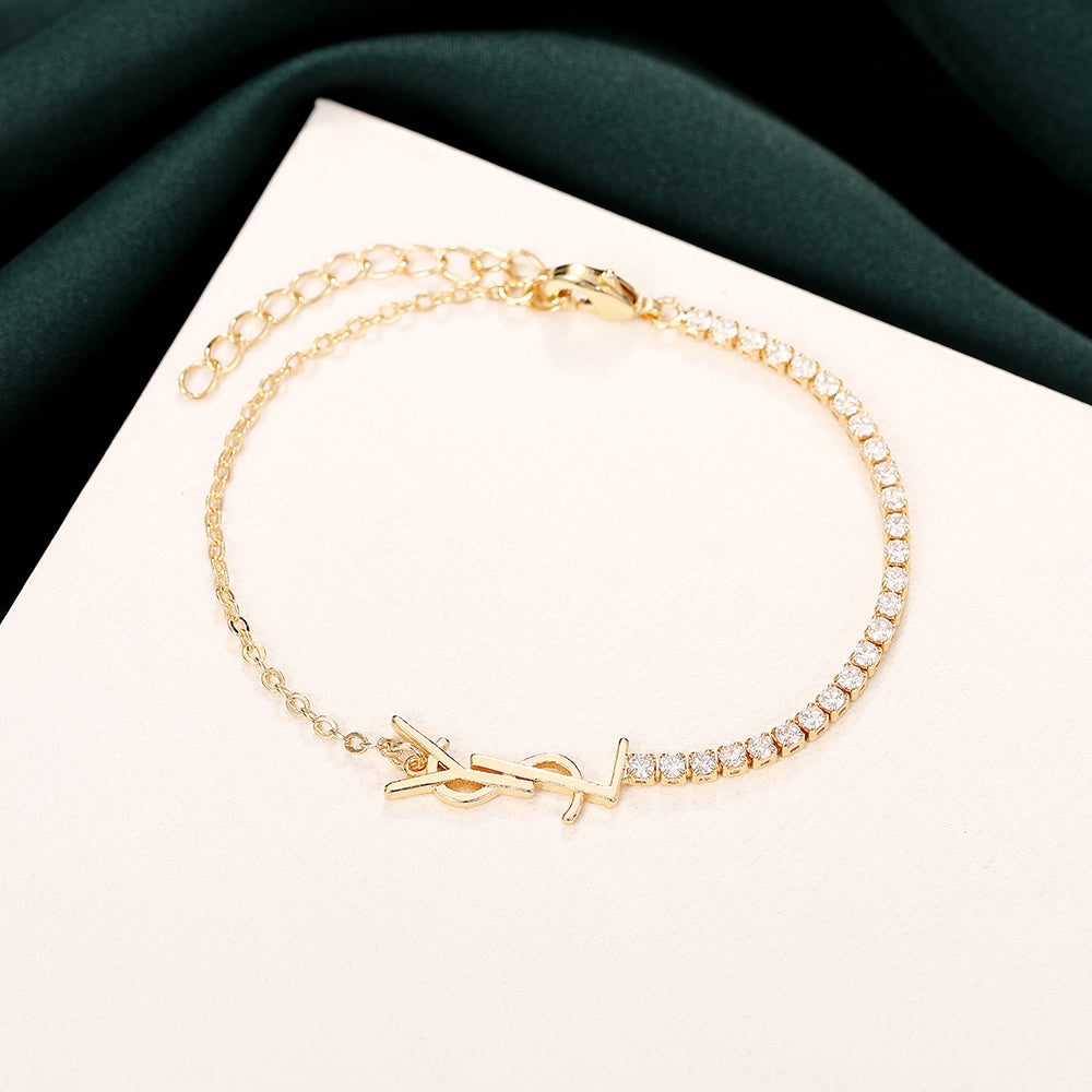 Damen Armband Edelstahl 18k vergoldet