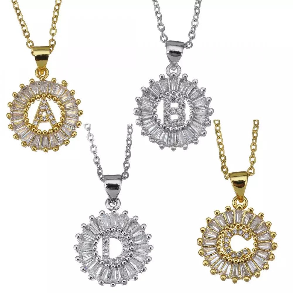 Buchstabe Halskette Silber / Gold