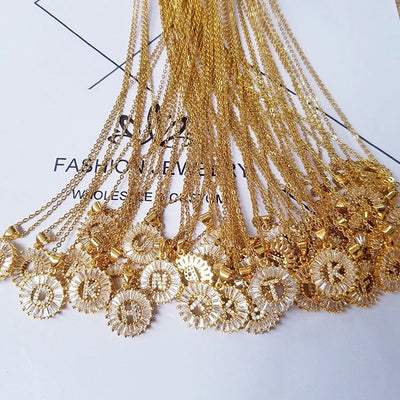 Buchstabe Halskette Silber / Gold