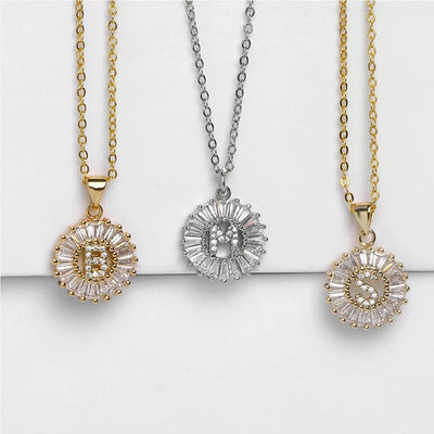 Buchstabe Halskette Silber / Gold