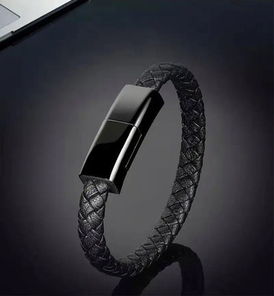 Single Lines Chirging  Leder Armband Kabel schnitts USB Datenkabel Armband