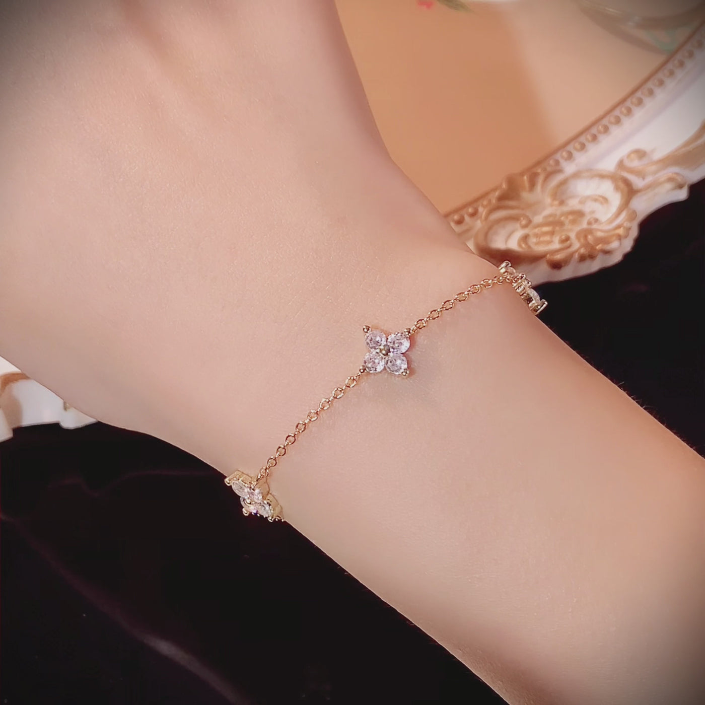 Damen Gold Armband Edelstahl 18 vergoldet