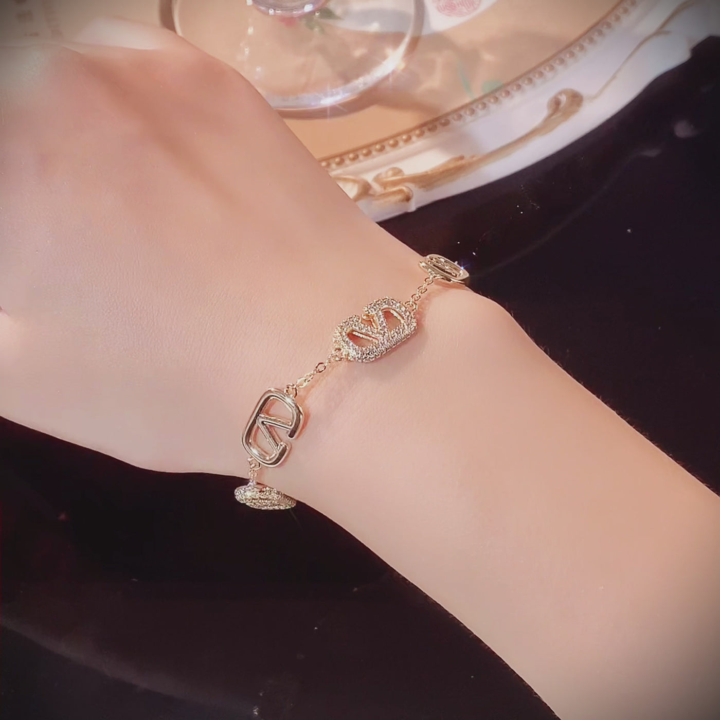 Damen Armband 18k vergoldet 100% wasserfest