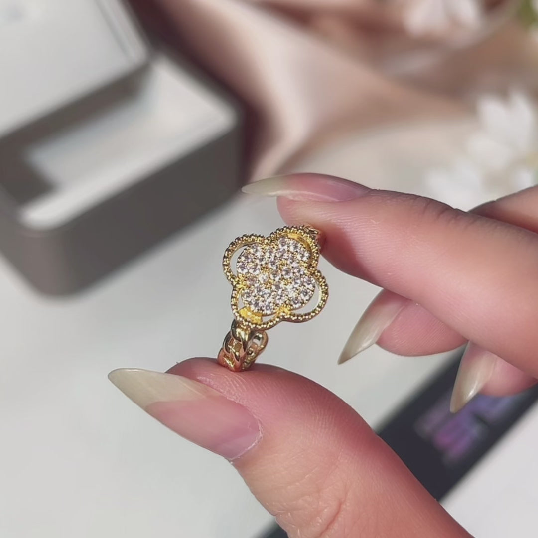 Verstellbare Ring Gold 18k vergoldet
