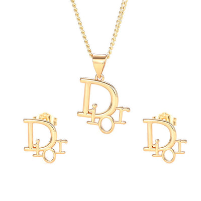 Set schmuck halskette Ohrstecker Sterling Silber 925