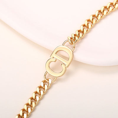 Goldketten-Ohrringe-Armbandset
