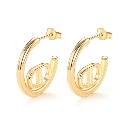 Goldketten-Ohrringe-Armbandset