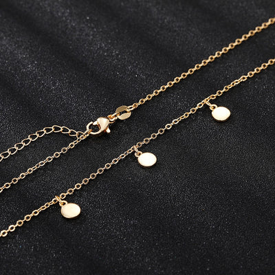 Kette mit Plättchen  Premium Halskette Damen Wasserfest Langlebig