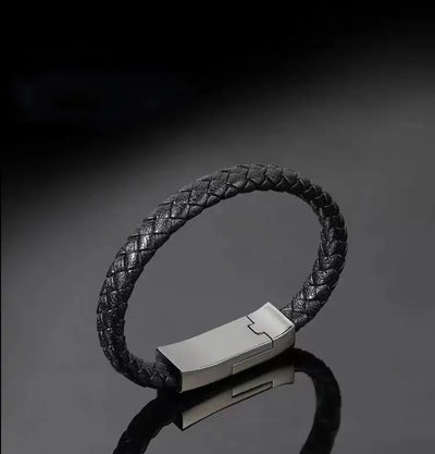 Single Lines Chirging  Leder Armband Kabel schnitts USB Datenkabel Armband