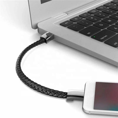 Single Lines Chirging  Leder Armband Kabel schnitts USB Datenkabel Armband