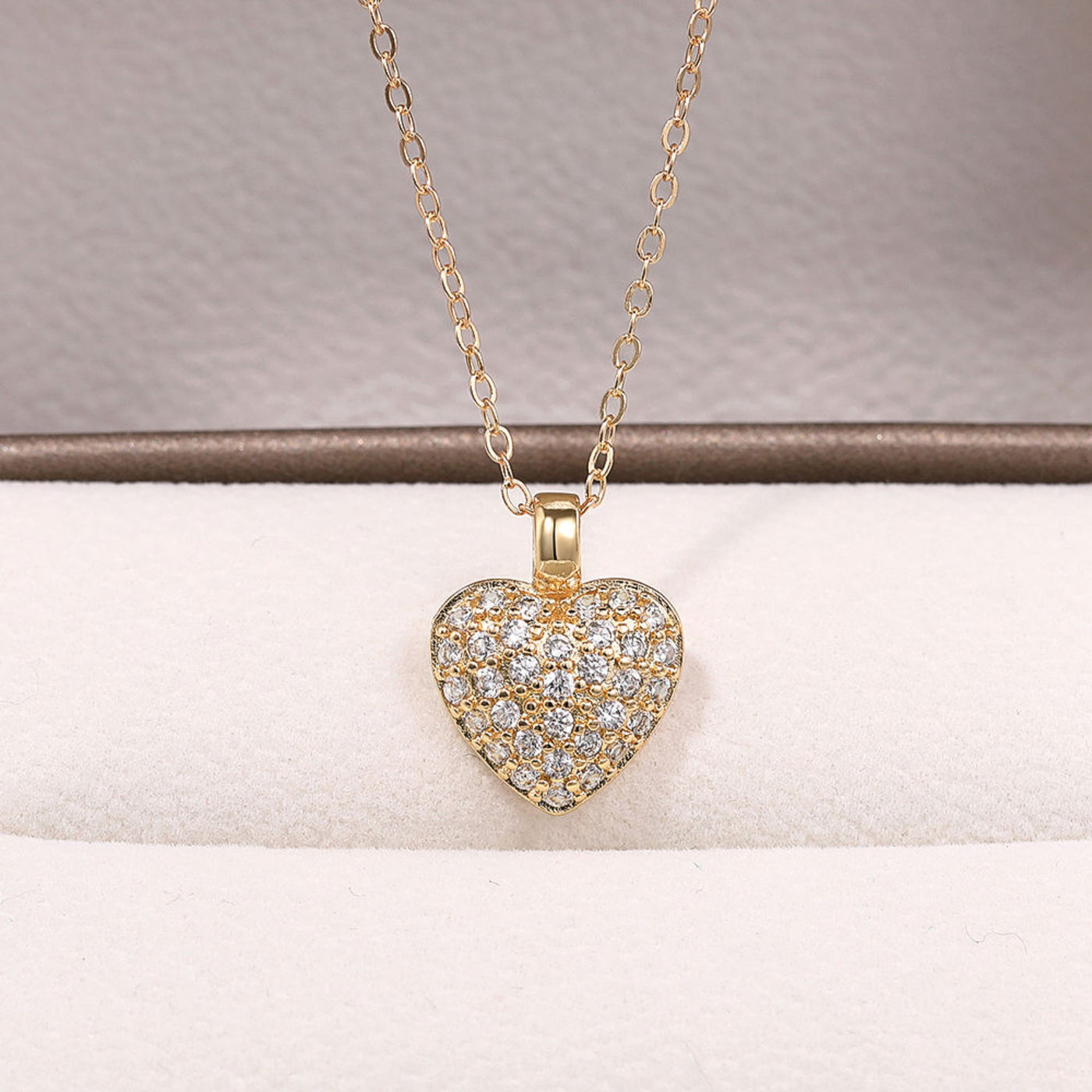 Herzkette Ohrringe Set Wasserfeste Schmuck