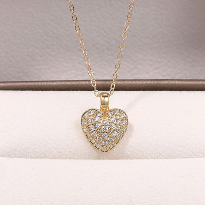 Herzkette Ohrringe Set Wasserfeste Schmuck