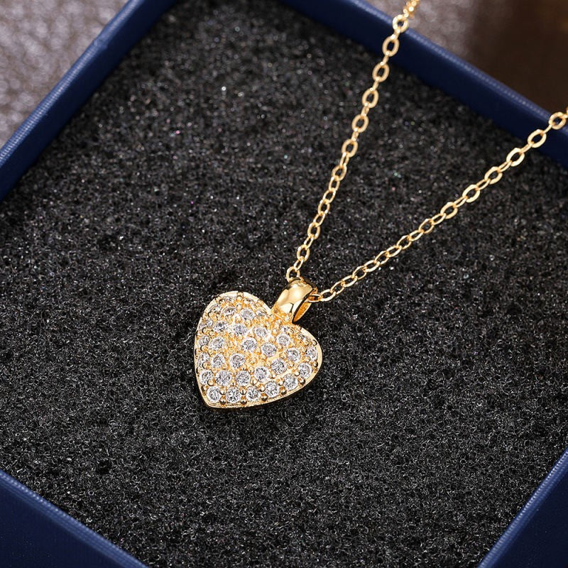 Herzkette Ohrringe Set Wasserfeste Schmuck