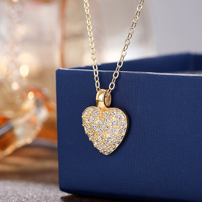 Herzkette Ohrringe Set Wasserfeste Schmuck