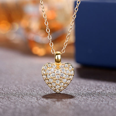 Herzkette Ohrringe Set Wasserfeste Schmuck