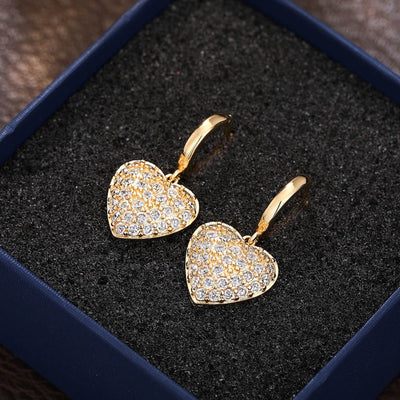 Herzkette Ohrringe Set Wasserfeste Schmuck