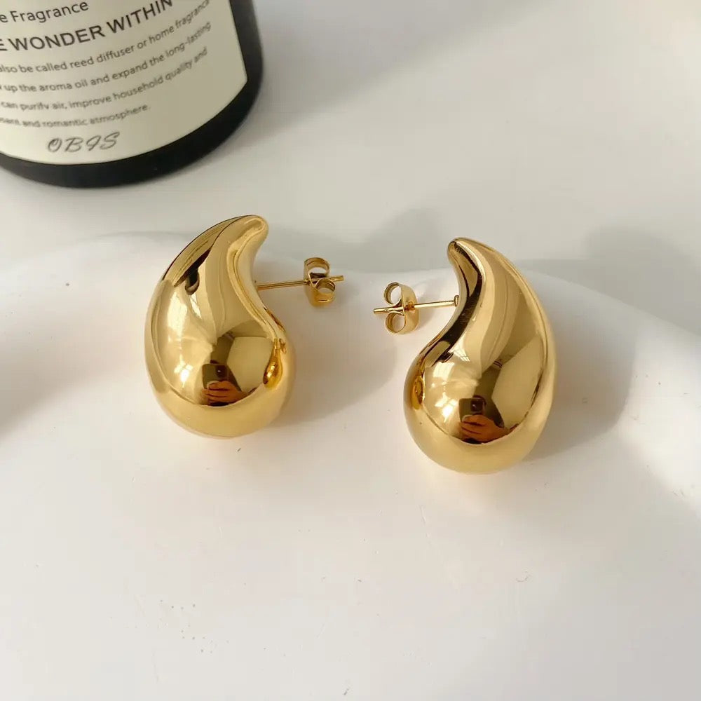 Ohrringe Gold, Waterdrop Goldene